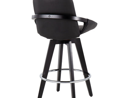Cosmo - Contemporary Fixed Height Counter Stool With Swivel And Round Footrest (Set of 2)