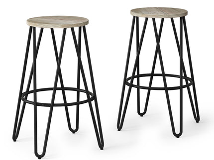 Simeon - Multifunctional Metal Stool With Wood Seat