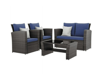 Modern Patio Set With Table And Cushions