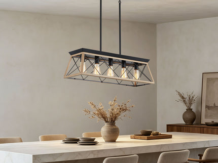 Chandelier Pendant Light For Dining Room Kitchen, 5 Light Fixture With Adjustable Height