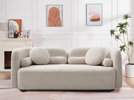 2 Seater Sofa Couch For Living Room - Light Beige