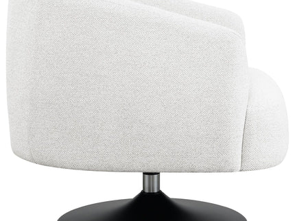 Upholstered Swivel Accent Chair, 360 Degree Rotation - Beige