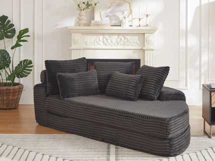 Semi Circular 2 In 1 Sofa Bed With Neck Pillow
