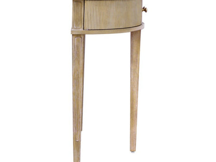 Vintage Inspired Storage Console Table With Fluted Doors