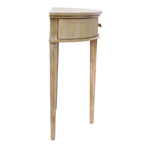 Vintage Inspired Storage Console Table With Fluted Doors