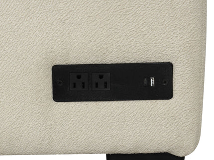 L-Shaped Sectional Pull Out Sofa Bed Sleeper Sofa With Two USB Ports, Two Power Sockets And A Movable Storage Ottoman