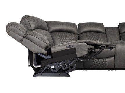 Power Motion Reclining Sectional Set With Console
