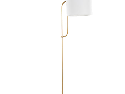 Leslie - Glam / Art Deco Floor Lamp - Gold / White