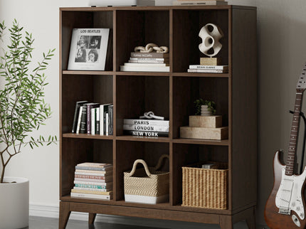 Harper - 9 Cube Storage - Walnut Brown