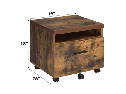 Bob - File Cabinet - Weathered Oak / Black