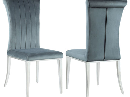 Tufted Side Upholstered Dining Chair (Set of 2) - Gray