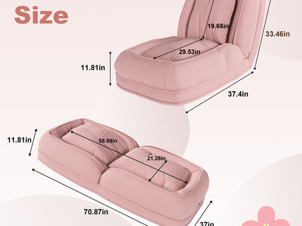 Upholstered Foldable Lazy Sofa Bed For Adults And Pets