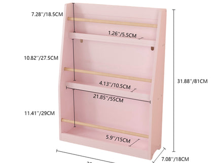 3 Tier Book Shelf, Compact Storage For Bedrooms
