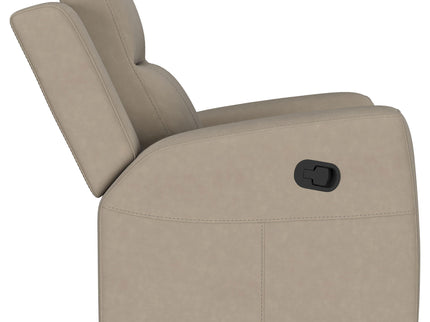 Slater - Upholstered Recliner Chair With Manual Recline - Taupe