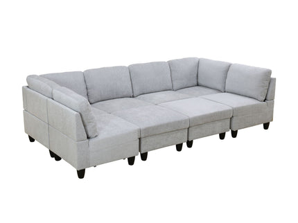 8 Piece Modular U - Shape Sectional Sofa