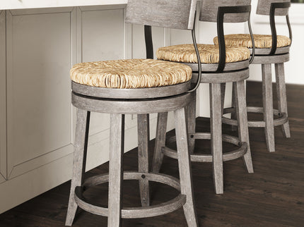 Stool With Natural Seagrass Seat