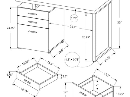 Computer Desk For Home Office, Left, Right Set - Up, Ample Storage Drawers
