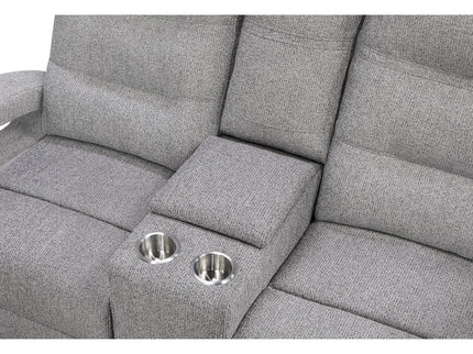 Isolde - Power Reclining Sofa, LED Lighting - Gray