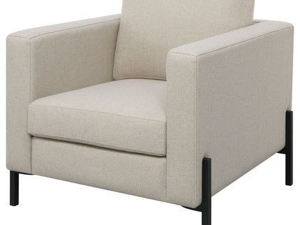 Schwan - Upholstered Track Arm Accent Chair - Oatmeal