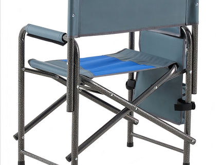 Padded Folding Outdoor Chair With Storage Pockets, Lightweight Oversized Directors Chair For Indoor, Outdoor Camping, Picnics And Fishing