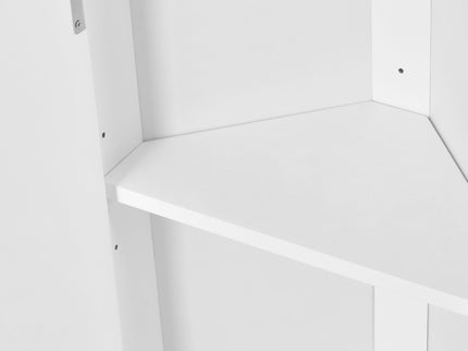 Multi Functional Corner Cabinet With Adjustable Shelves And 2 Doors