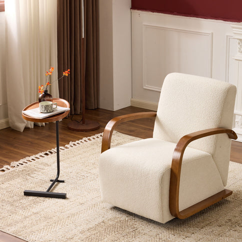 Swivel Accent Rotatable Ergonomic Single Chair For Living Room