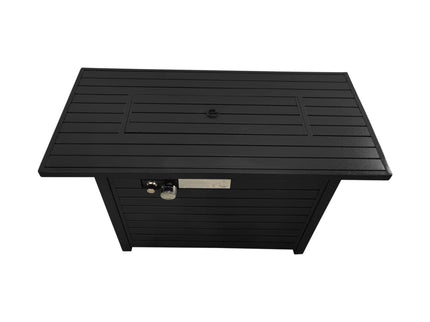 Outdoor Fire Pit Table & Lid - Black