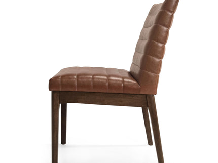 Upholstered Dining Chairs With Rubber Legs (Set of 2)