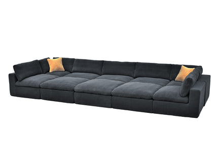 Custom Configuration Modular Sectional With Toss Pillows