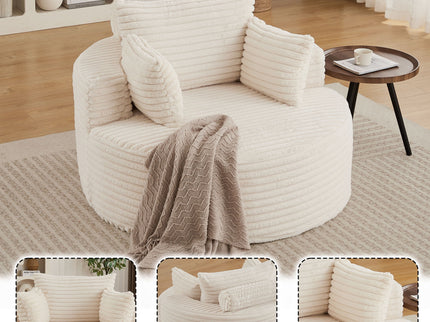 Modern Single Sofa With Backrest Pillow For Living Room