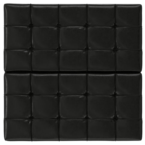 Harrison - Large Square Coffee Table Storage Ottoman - Black