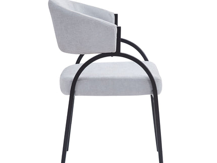 Contemporary Upholstered Dining Chairs With Metal Legs (Set of 2)