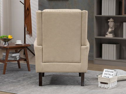 Modern Accent Armchair With Sturdy Wood Legs