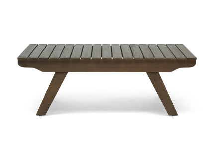 Outdoor Acacia Wood Coffee Table With Open Slat Design