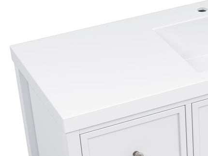 Bathroom Vanity With Separate Sink, Soft Close Doors And 4 Drawers