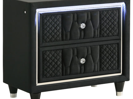 Mika - 2 Drawer LED Nightstand With USB