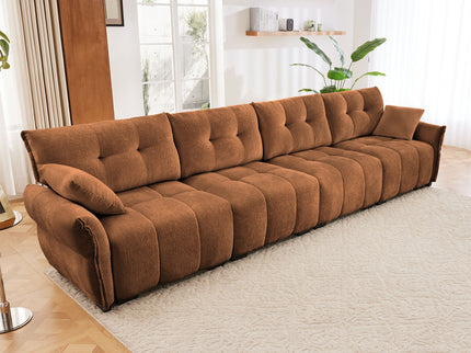 Modern Sofa & Pillows, Textured Cover, High Rebound Cushions