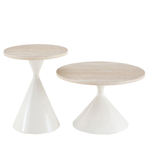 2 Piece Coffee Round Table Set