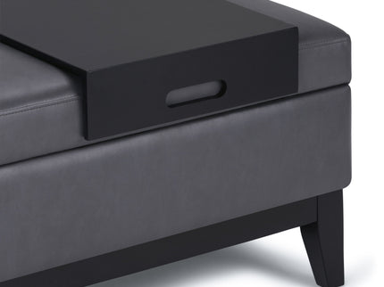 Oregon - Contemporary Storage Ottoman Bench With Tray