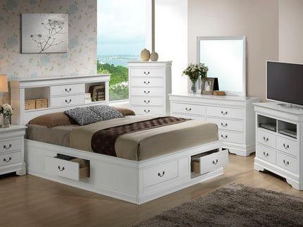 Traditional Style Bookcase Storage Bed