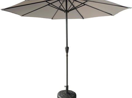 Patio Market Umbrella With 8 Steel Ribs, UV-Resistant And Waterproof Canopy