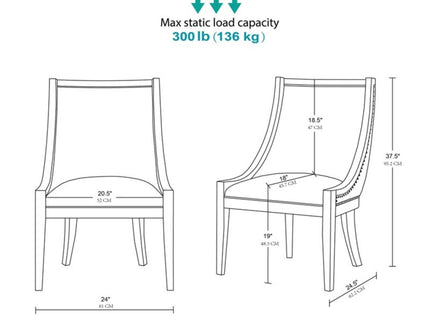Upholstered Dining Chair With Nailhead Trim