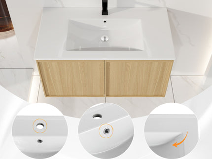 Floating Bathroom Vanity With Sink Combo