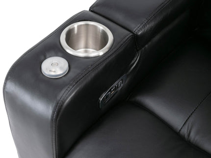 Premium Power Recliner & Storage Arms, Cupholders, Swivel Tray Table And Cell Phone Stand - Black