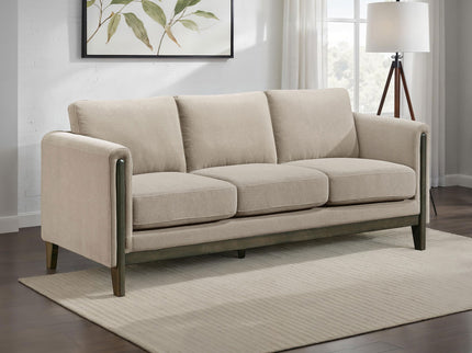 Fisher - Upholstered Panel Arm Sofa - Taupe