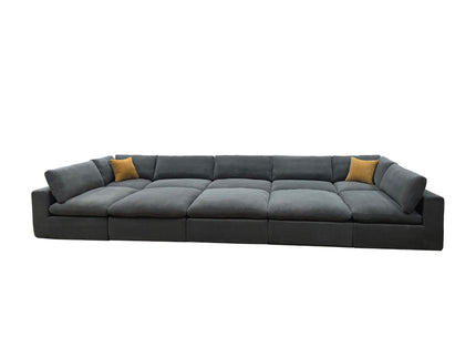 Custom Configuration Modular Sectional & Toss Pillows