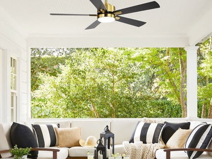 Reversible DC Motor Ceiling Fan With Dimmable LED Light For Living Room