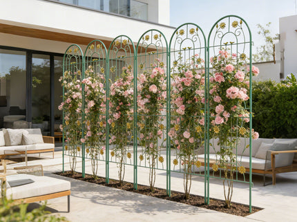 Metal Garden Trellis Rustproof Trellis For Climbing Plant Outdoor Flower Support