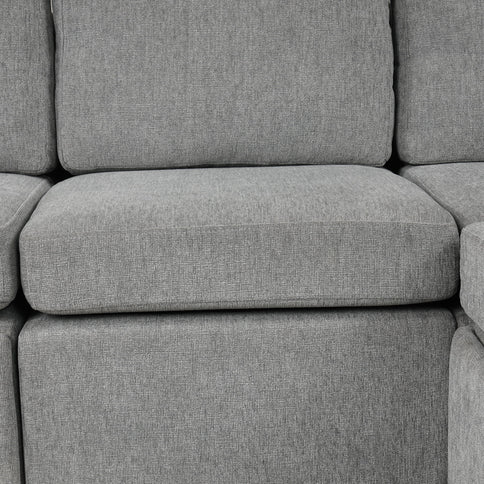 Modern 2 Seater Loveseat Sofa With Pull-Out Bed, Fabric, Built-In USB Ports & Cup Holders