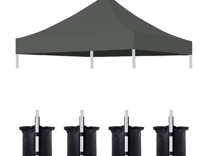 Canopy Replacement Top With 4 Pack W8 Bags, Pop Up Tent Cover Only, Frame Not Included